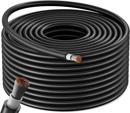 Miniatura 11 de Bateria Power Kit de cable de panel solar de 50 pies negro y rojo de 50 pies, cable de extensión de panel solar de 10 AWG (6 mm²), cable de cobre