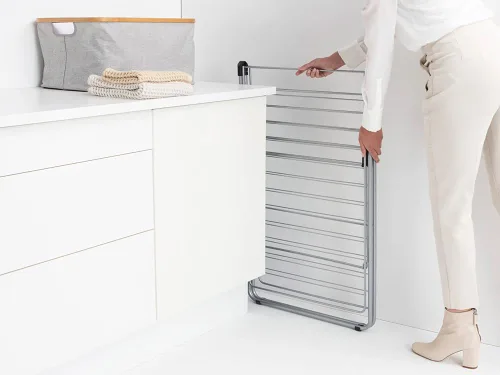 Miniatura 15 de Brabantia HangOn - Tendedero de ropa 82 pies (82.0 ft) Gris metálico Soporte grande para ropa interior con 2 alas plegables y ganchos