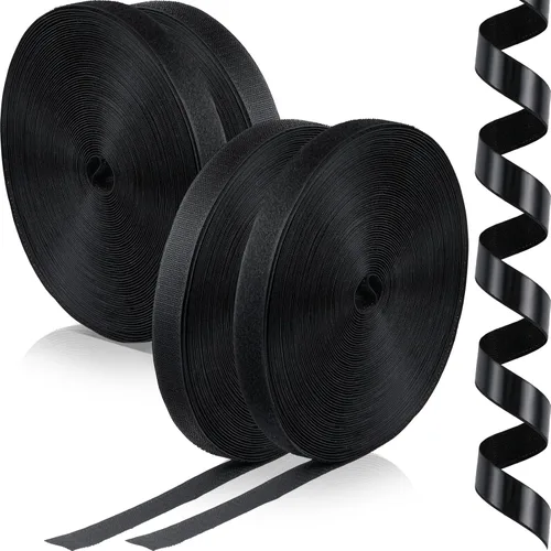 Maitys 4 rollos de cinta autoadhesiva resistente de nailon con parte trasera adhesiva fuerte para manualidades, tiras alternativas para colgar en la