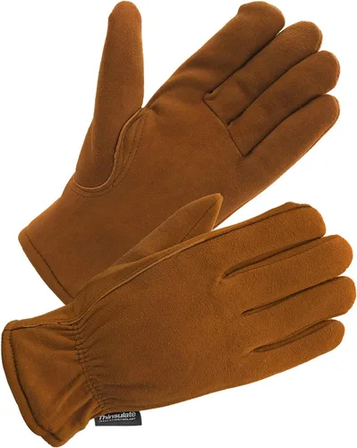 Miniatura 9 de SKYDEER 3M Thinsulate Thermal Winter Work Gloves with Windproof Premium Genuine Deerskin Suede Leather (Unisex SD8671T)