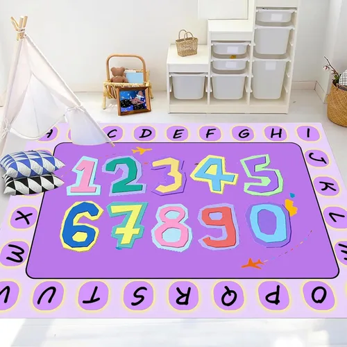 Miniatura 11 de ABC - Tapete de aprendizaje infantil de 2 x 3 pies, rectangular, antideslizante, lavable a máquina, para sala de estar, dormitorio, aula, cuarto