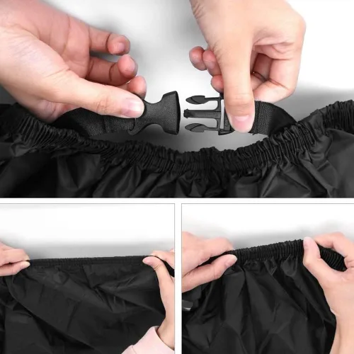 Miniatura 6 de Funda para motocicleta 420D Oxford impermeable para motocicleta, protector para exteriores, con mini cerradura y bolsa de almacenamiento