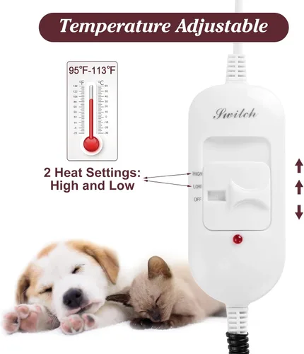 Miniatura 3 de Almohadilla térmica para gatos, almohadilla térmica impermeable de 17.7 x 17.7 pulgadas, cama climatizada para gatos, manta de calentamiento