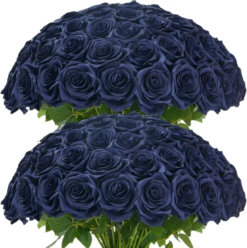 Miniatura 9 de Carlita's Blooms 15 piezas Rosas Falsas Flores Artificiales de Seda Flor Rosa Falsa Tallos Largos Ramo para Arreglo Centro de Mesa de Boda Fiesta