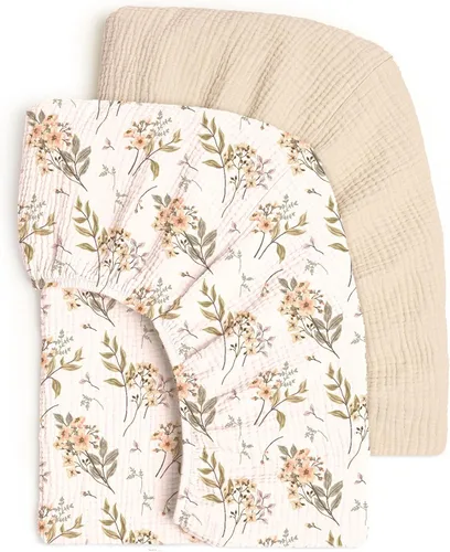 Miniatura 15 de Lulu Moon - Sábanas de muselina para cuna, sábanas bajeras para cuna para niños y niñas, 28 x 52 pulgadas, paquete de 2 Crema y arena