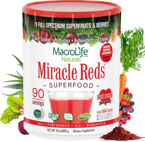 Miracle Reds - Superalimento, 4110005, 30 Oz, 1, 1
