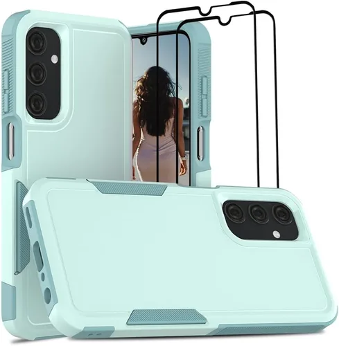 Miniatura 62 de Jeylly Compatible con Samsung Galaxy A22 5G Funda, Funda Samsung A22 5G con 2pcs protectores de pantalla de vidrio templado