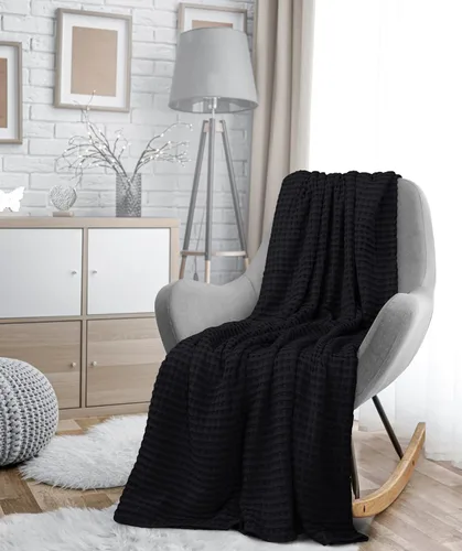 Miniatura 7 de Utopia Bedding - Cobija de punto 100% algodón, transpirable, ligera y suave, tamaño Queen, 300 GSM, para todas las estaciones, color negro