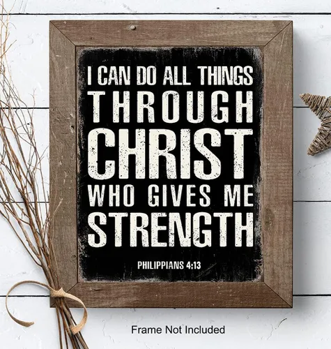 Miniatura 7 de I Can Do All Things Through Christ - Filipenses 4 13 - Decoración religiosa de pared - Regalos cristianos para hombres - Regalos católicos