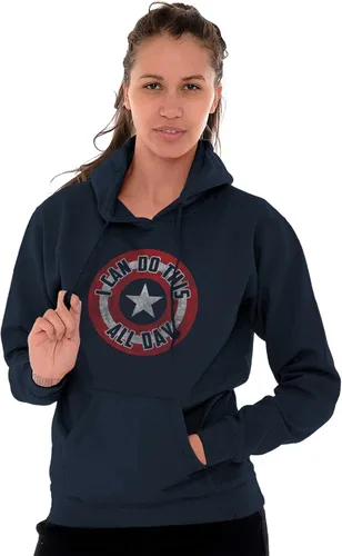 Miniatura 5 de Brisco Brands I Can Do This All Day Star Shield Hoodie Sweatshirt Women Men