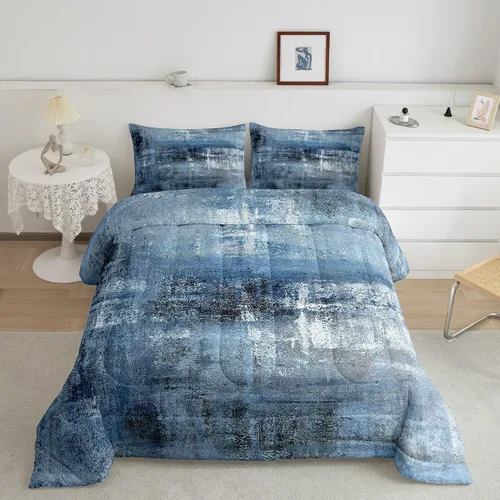 Miniatura 19 de Erosebridal Juego de ropa de cama turquesa tamaño individual para niños y niños, color verde azulado y gris degradado para niñas y adultos, relleno