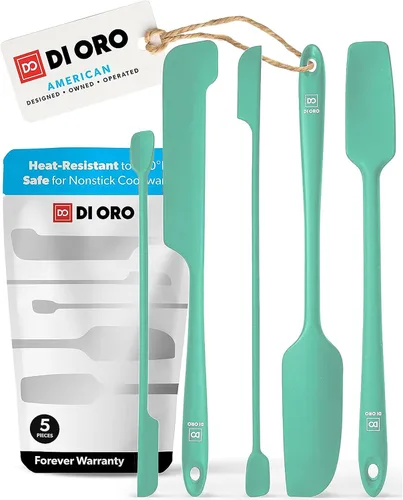 Miniatura 14 de DI ORO - Espátulas de silicona para raspar – Espátulas de goma de silicona resistentes al calor – Espátulas de cocina antiadherentes seguras – Juego