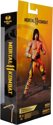 Miniatura 9 de McFarlane Toys Mortal Kombat Liu Kang (Fighting Abbot) Figura de acción de 7 pulgadas con accesorios