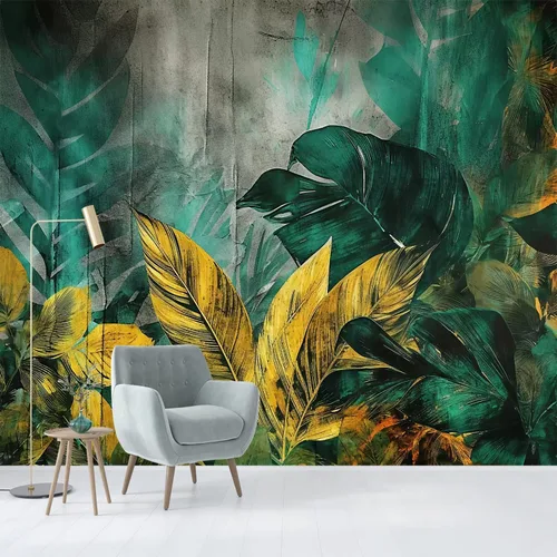 Miniatura 9 de Árboles, papel tapiz de dormitorio, plantas del bosque, murales de fondo para sala de estar (despegar y pegar inmediatamente) - 58 x 80 pulgadas