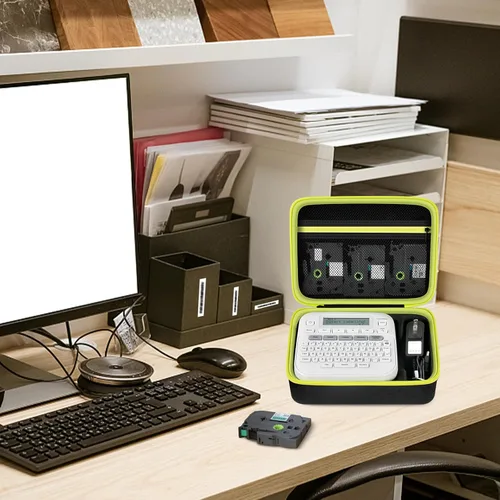 Miniatura 6 de Estuche compatible con Brother P-Touch PTD220 D210 Etiquetadora diaria para hogar/oficina, organizador de almacenamiento y transporte para cintas