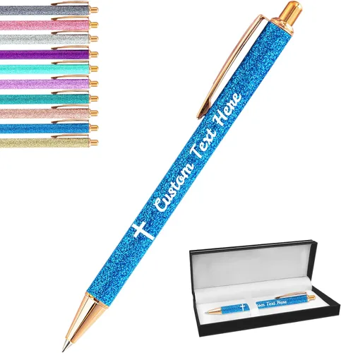 Miniatura 29 de Aolun 10 bolígrafos personalizados con nombre, bolígrafo retráctil con mensaje de texto para mujeres, enfermeras, escritura, cumpleaños, graduación