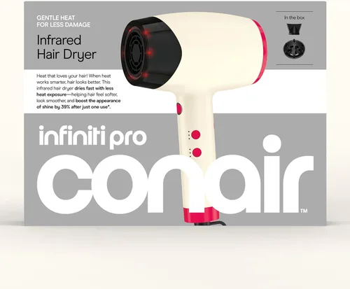 Miniatura 11 de Conair InfinitiPRO - Secador de pelo infrarrojo con doble acondicionador iónico, incluye difusor y concentrador, secador de secado rápido