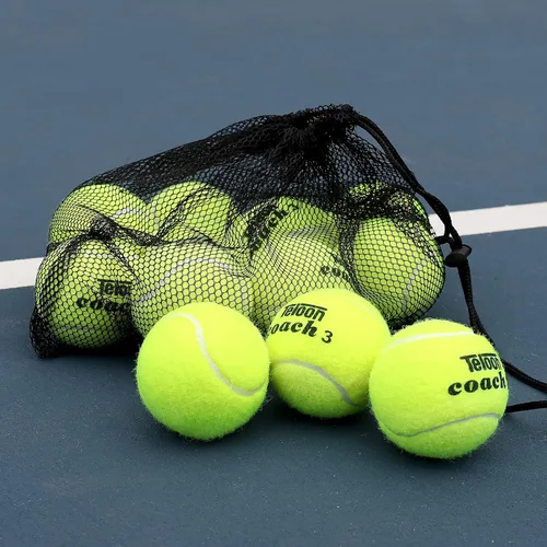 Teloon Pelotas de tenis de entrenamiento de presión, bolsa de transporte de malla de 12 o 18 unidades, 4 colores disponibles, pelotas de tenis sin
