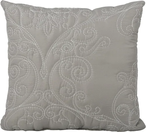 Miniatura 7 de Home Soft Things Juego de colcha de damasco de 4 piezas, edredón reversible con borde festoneado, juego de ropa de cama prelavado, patrón floral