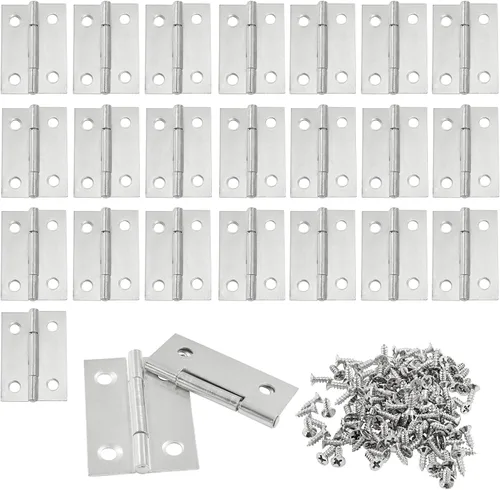 Miniatura 16 de Murtenze Paquete de 12 Bisagras de Puerta de 2.5 Pulgadas, Bisagras de Armario, Bisagras de Bronce Rojo, Bisagras de Cojinete de Bola, Bisagras