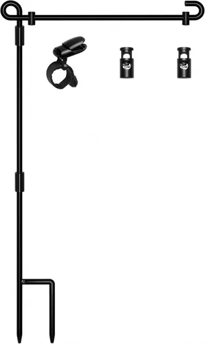 Miniatura 13 de HOOSUN Soporte para Bandera de Jardín, Soporte de Hierro Forjado para Bandera de Patio, Soporte Perfecto para Banderas de Jardín de 12.5x18