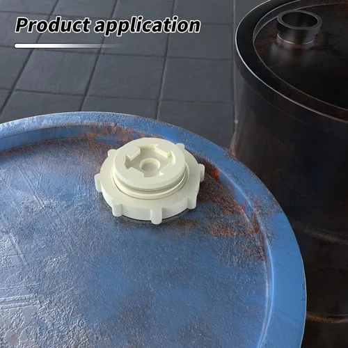 Miniatura 6 de TAISHER 2 piezas Adaptador Conector de Tanque de Mamparo de 1-1/2" en ABS blanco con tapones y junta para tanque de agua, barriles de lluvia