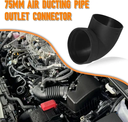 Miniatura 2 de Conector de salida de codo de tubo de conducto de aire de 3 "2.953 in apto para calentador Eberspaecher Webasto