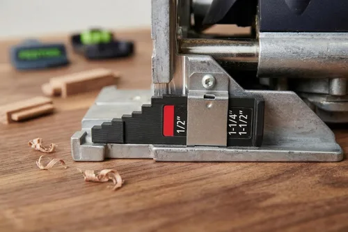 Miniatura 4 de Medidor de espesor imperial compatible con Festool Domino DF 500, fabricado en Estados Unidos