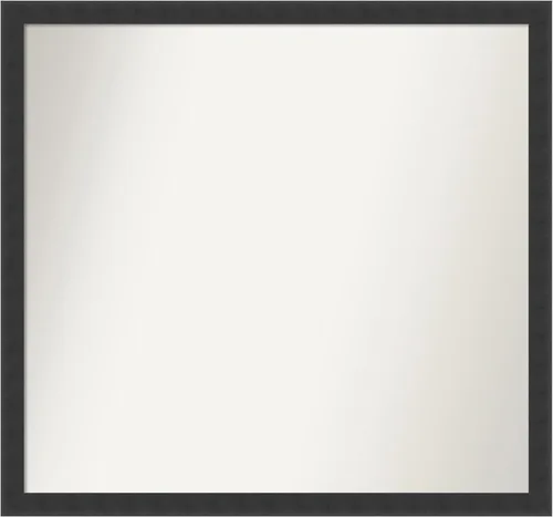 Miniatura 129 de Amanti Art Espejo de baño negro para sobre fregadero, 22 x 22 pulgadas, espejo de tocador cuadrado estrecho negro Avon, marco de madera casual