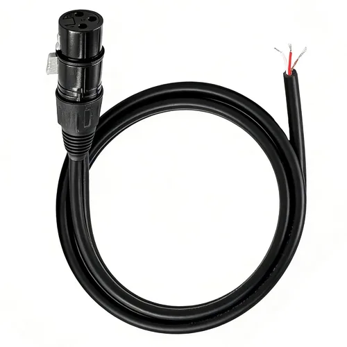 Cable de micrófono XLR de 3 pines, XLR de 3 pines hembra a cable desnudo, cable de altavoz de extremo abierto, cable de audio de repuesto para DJ/PA