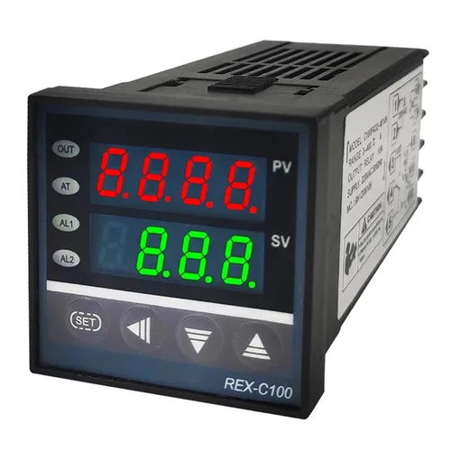 1 unids pantalla digital controlador de temperatura inteligente REX-C100 Relé/SSR salida 1.890 * 1.890 in K tipo 40A SSR termopar sonda (relé K)