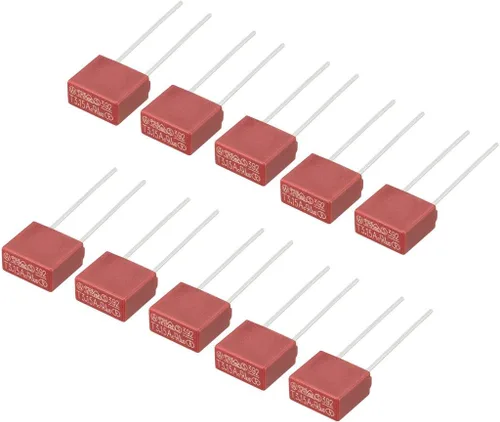 uxcell 10pcs DIP montado en miniatura cuadrado lento golpe micro fusible T3.15A 3.15A 250V rojo