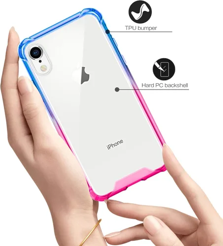 Miniatura 3 de Funda compatible con iPhone XR, transparente para iPhone XR, bonita funda antiarañazos, delgada, esquinas reforzadas, TPU a prueba de golpes, funda