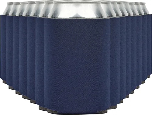 Miniatura 29 de Fundas enfriadoras de latas de cerveza en blanco (paquete de 14) fundas enfriadoras de latas de cerveza con aislamiento suave - Fundas negras lisas