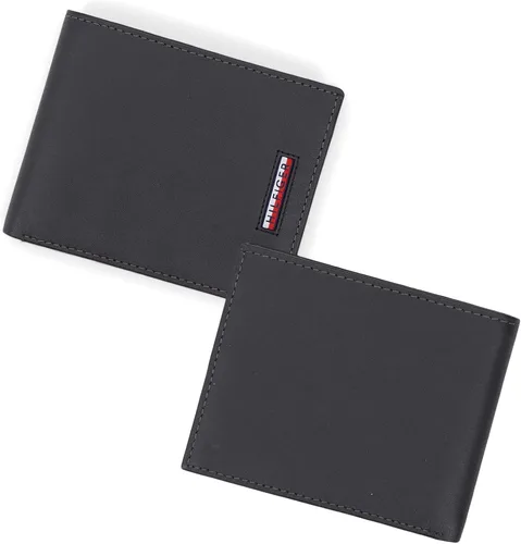 Miniatura 88 de Tommy Hilfiger Cartera de piel auténtica para hombre con ventana de identificación y múltiples ranuras para tarjetas