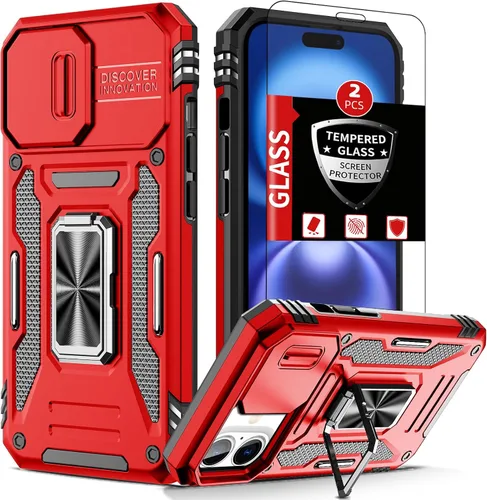 Miniatura 16 de Funda para iPhone 12 Pro Max con 2 protectores de pantalla, cubierta deslizante integrada para cámara para 12Pro Max, funda para teléfono