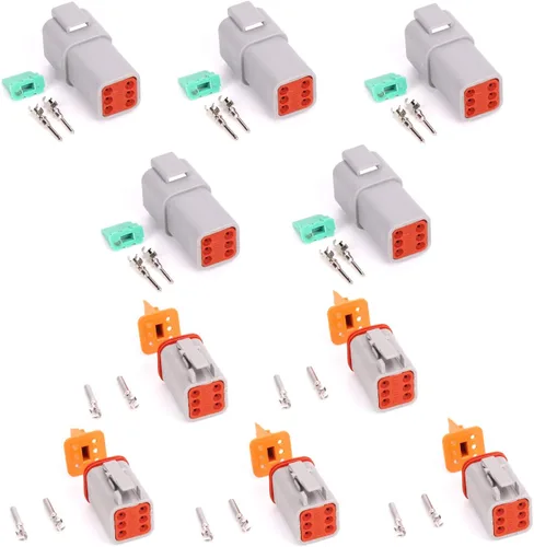 Miniatura 15 de 5 Sets 2Pin DT Conector kit impermeable sellado enchufe eléctrico carcasa Cable Dt Conector 22-16AWG DT04-2P DT06-2S (negro)