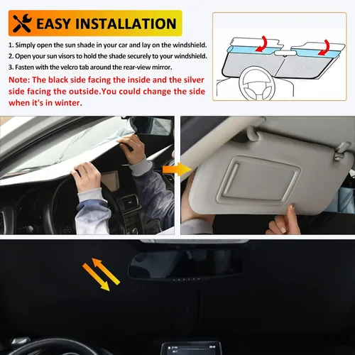 Miniatura 5 de D-Lumina Parasol para parabrisas para Toyota RAV4 2019-2025, protector de visera frontal plegable, RAV-4 SUV Adventure, Hybrid Prime LE, TRD Parasol