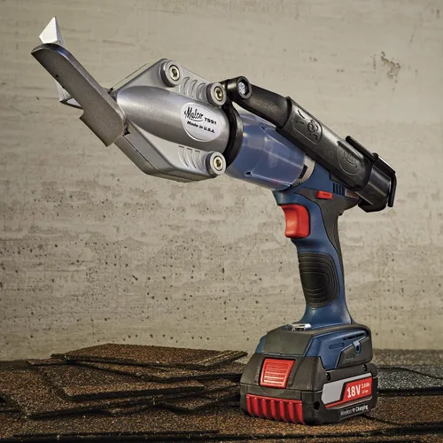 Miniatura 9 de Malco TSS1 Turbo Shear para tejas de asfalto - Mandíbula de bisel ancho, corte multicapa de 0.6 in, ajuste lateral de la cuchilla, control con una