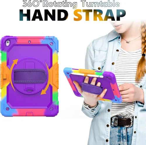 Miniatura 6 de SIBEITU Funda compatible con iPad de 9ª/8ª/7ª generación con protector de pantalla para bolígrafo, funda para iPad de 10.2 pulgadas, funda