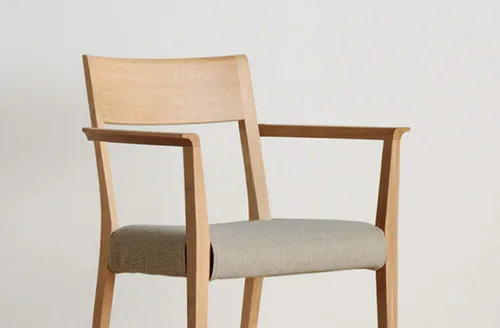 Miniatura 5 de Morita Interior Industries Neos 281643 Dining Chair, Natural/Anelka Beige, Width 22.4 x Depth 19.7 x Height 30.7 x Seat Height 16.9 inches