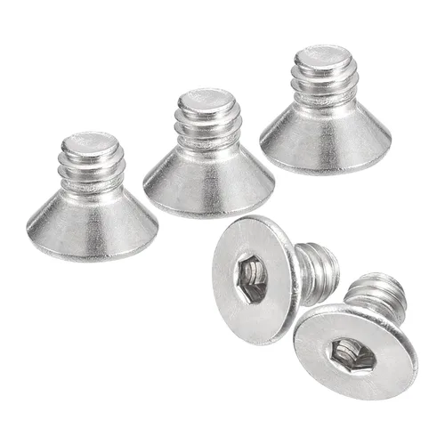 Miniatura 29 de Uxcell tornillos de cabeza avellanada plana #8-32x1-1/2, 10 unidades de tornillos de cabeza plana con rosca completa de acero inoxidable 304