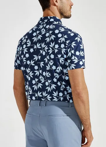 Miniatura 2 de YOVVI Golf Shirts for Men Short Sleeve Quick Dry Slim Fit Print Performance Moisture Wicking Polo Shirt