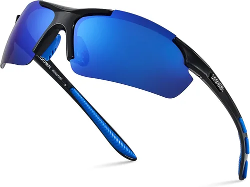 Miniatura 17 de Lentes de sol polarizados deportivos para hombres y mujeres, con diseño envolvente, UV400, para correr, béisbol, sóftbol, ciclismo, conducción