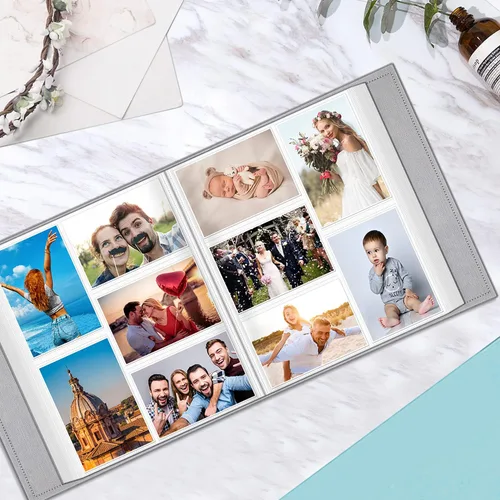 Miniatura 2 de Fintie - Álbum de fotos de 4x6 pulgadas, 600 bolsillos, álbum de gran capacidad con cubierta para fotos familiares, bodas, aniversarios, bebés