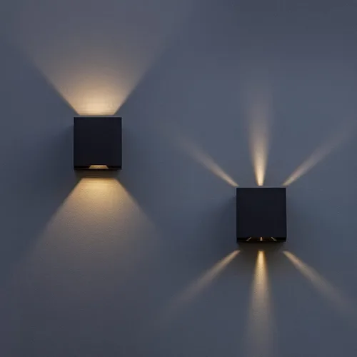 Miniatura 10 de LUTEC Paquete de 2 lámparas de pared LED ascendentes y descendentes ajustables, lámpara de pared moderna de aluminio resistente a la oxidación
