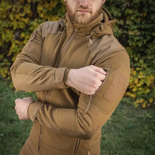 Miniatura 5 de M-Tac Chaqueta táctica de forro polar para hombre con capucha militar