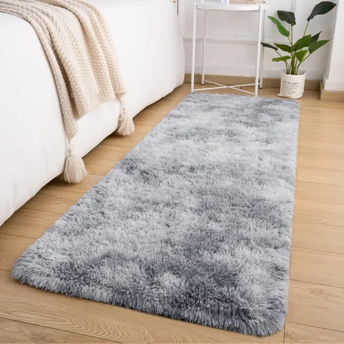 Miniatura 10 de Alfombra de área Softlife para sala de estar, alfombra lanuda mullida y esponjosa de 6 x 9 pies en color azul para dormitorio de niñas y niños, Azul