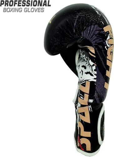 Miniatura 5 de Boxing Gloves for Men & Women - Pro Training Sparring Punching Gloves - Muay Thai MMA, Kickboxing Heavy Bag Workout Leather Boxing Gloves Negro