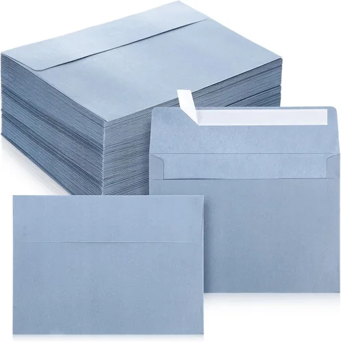 Ctosree 200 sobres de invitación color azul polvoriento, 120 GSM, tamaño A7, pesados, para tarjetas de felicitación, boda, cumpleaños Azul (Dusty